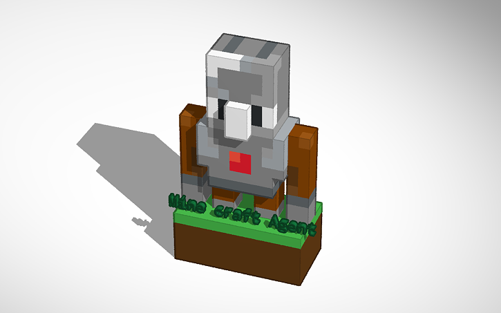 3D design Mine craft Agent | Tinkercad