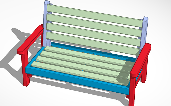 3D design Timber Garden Outdoor Sofa - Tinkercad