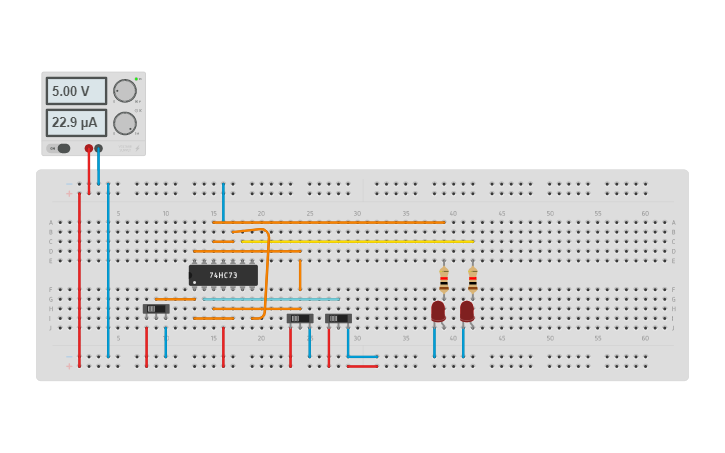 Circuit design SEQUENTIAL - Tinkercad