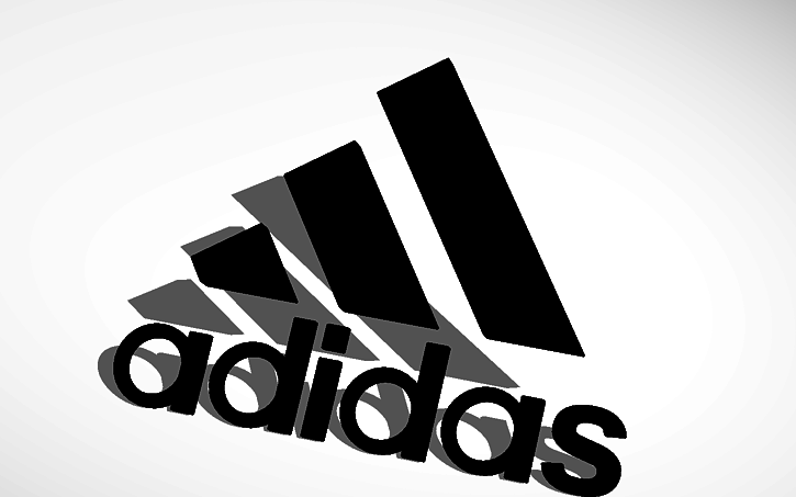 3D design Adidas Logo - Tinkercad