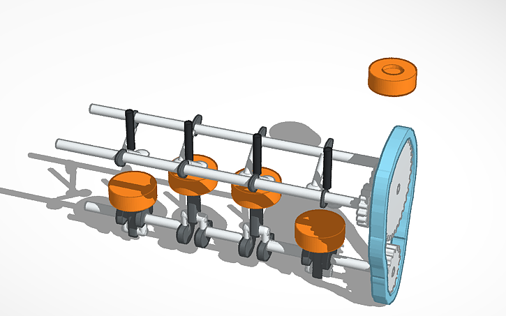 3D design Motor 4 tempos, 4 cilindros - Tinkercad