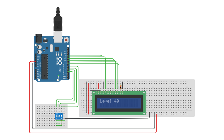 Circuit design Water Level Sensor - Tinkercad