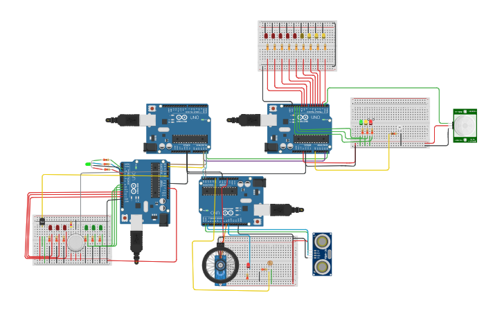 Circuit design Integracion Sensores Arduino - Tinkercad