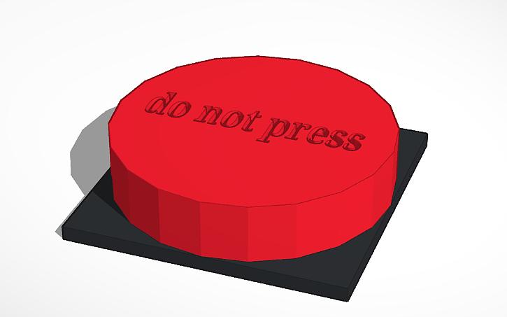 3D design nuke button - Tinkercad