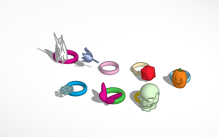 3D design rings - Tinkercad