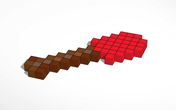 3D design Minecraft Shovel template for anyone to use | Tinkercad