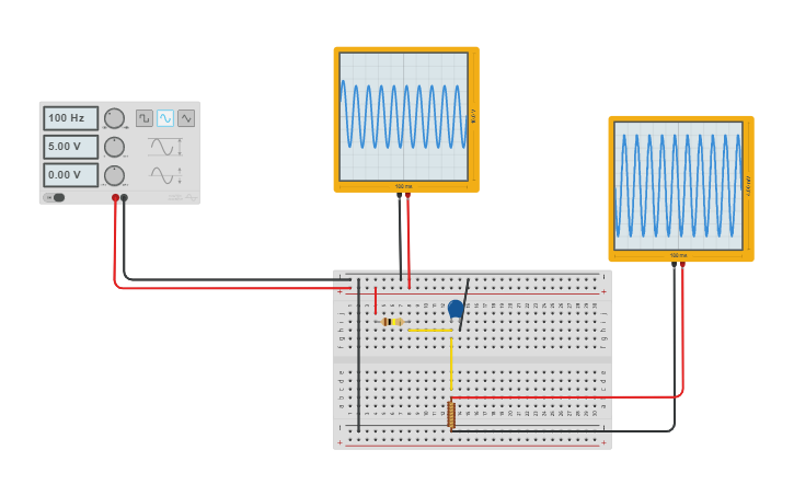 Circuit design PASSIVE BAND PASS FILTER - Tinkercad