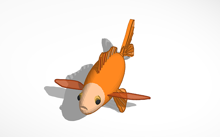 Simulation Design Gold Fish 3D design Goldfish - Tinkercad