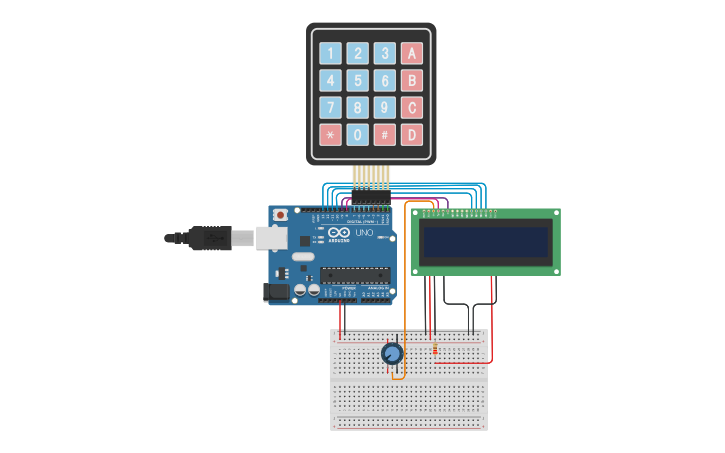 Circuit design Scientific Calculator Project - Tinkercad