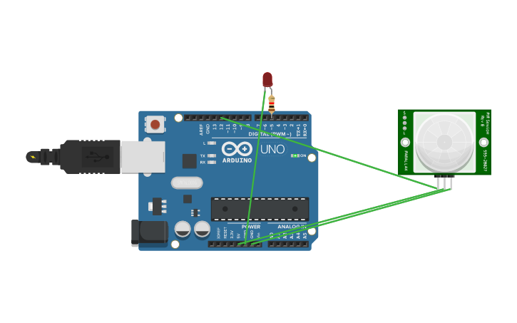 Circuit design Automatic Lighting - Tinkercad