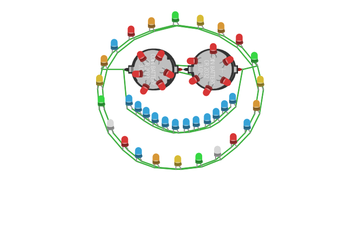 Circuit design LED SMILEY - Tinkercad