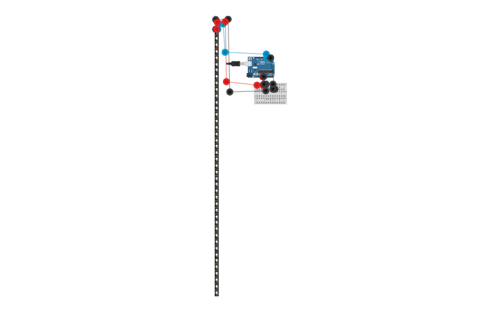 Circuit design Button Ws2812 | Tinkercad