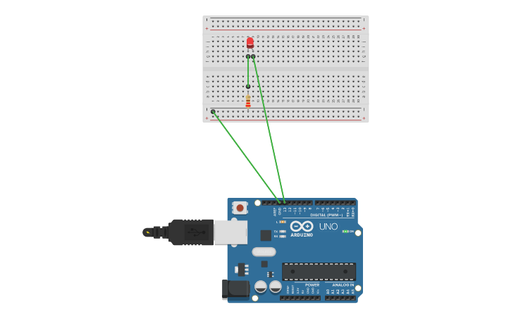 Circuit design 1. Arduino - LED intermitente | Tinkercad