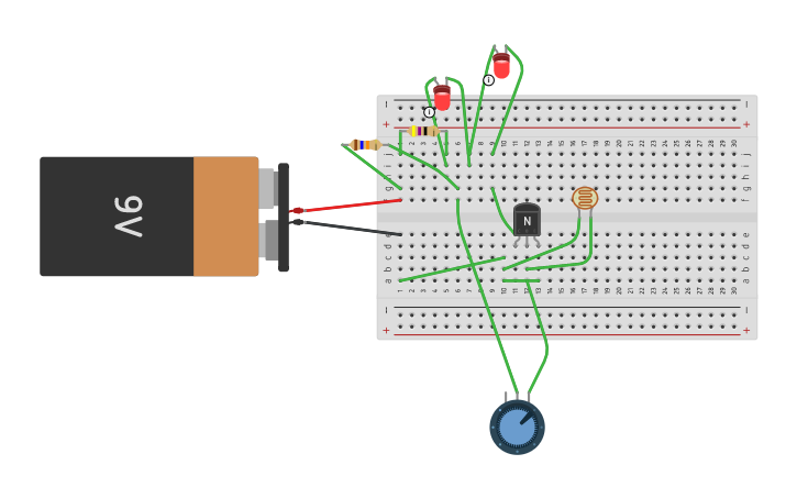 Circuit design automatic night light - Tinkercad