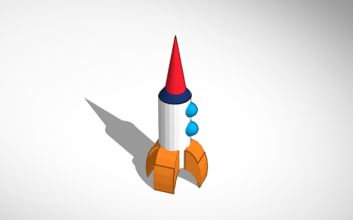 3D design rocket - Tinkercad
