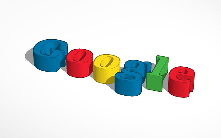 3D design google logo - Tinkercad