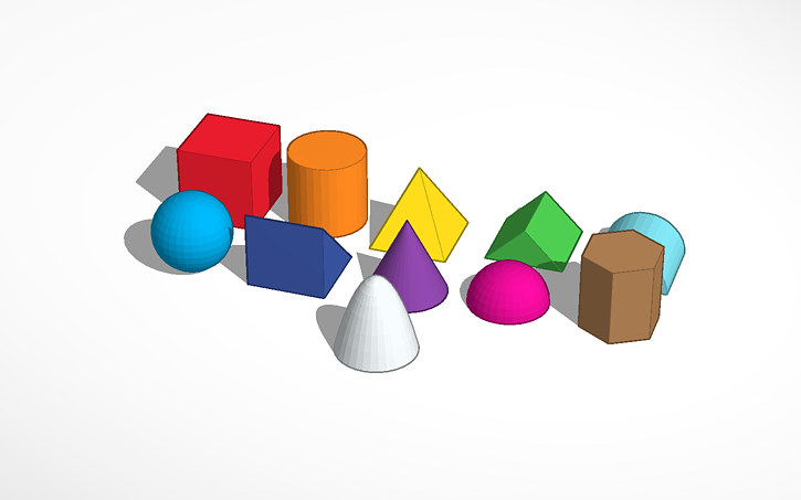 3D design Geomety 3D Shapes - Tinkercad