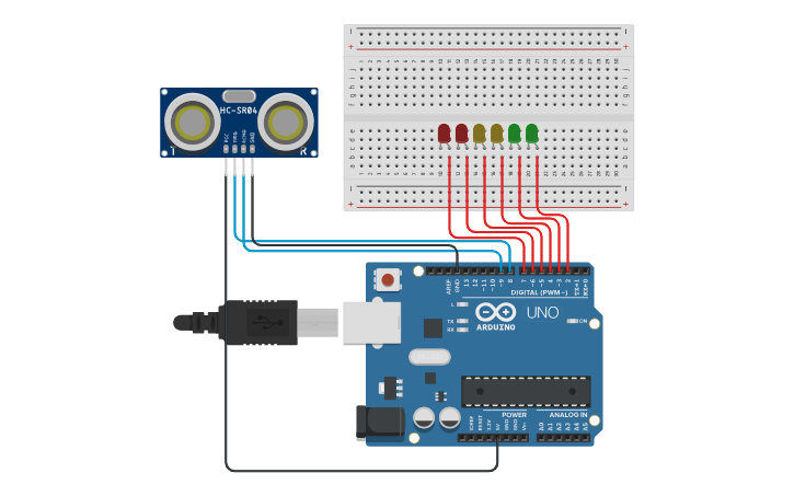 Circuit design Arduino Sensor - Tinkercad