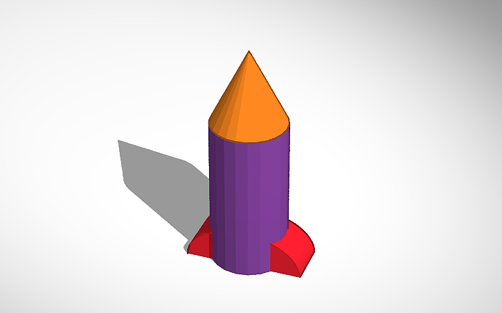 3D design Rocket ship - Tinkercad