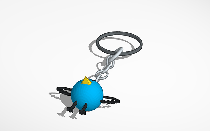 3D design keychain 5 - Tinkercad