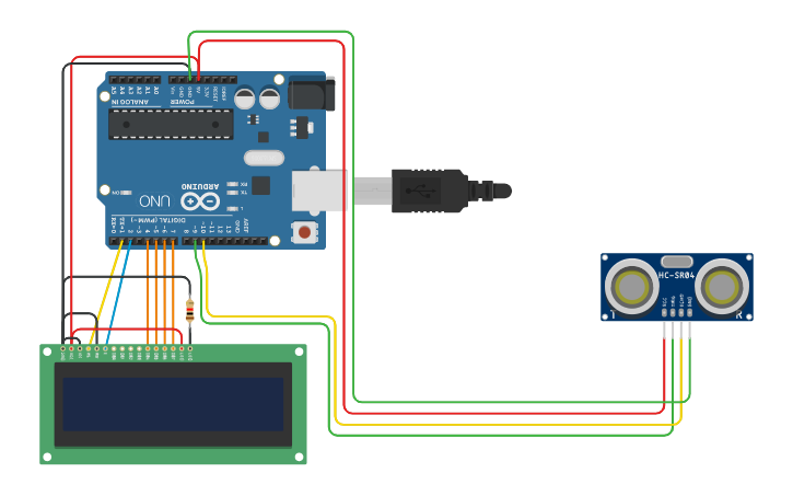 Circuit design Distance thingy funny destruction funny - Tinkercad