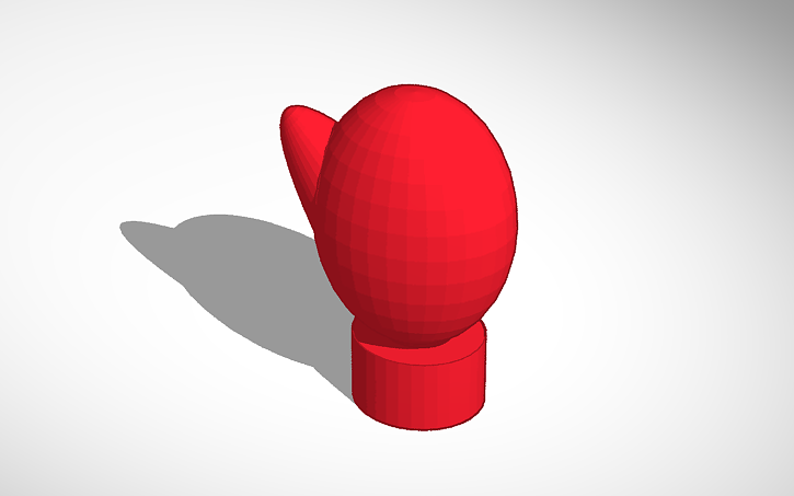 3D design boxing glove - Tinkercad