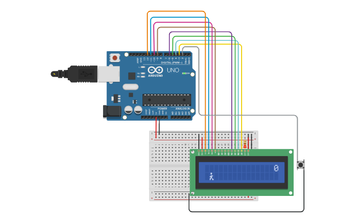 Circuit design Arduino game - Tinkercad