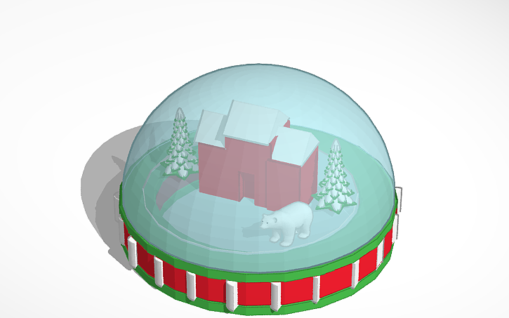 3D design Snow globe (northpole) | Tinkercad