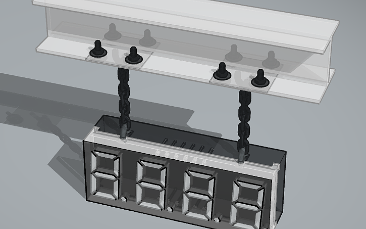 3D design LED Signage Rigging - Tinkercad