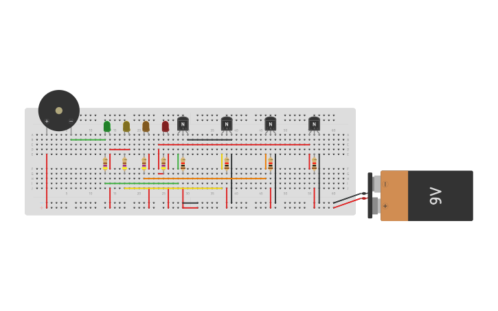 Circuit Design Water Level Indicator Tinkercad