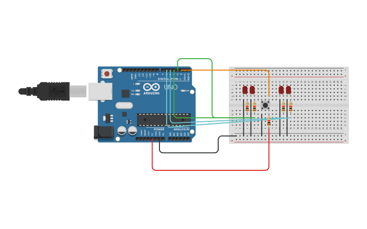 Circuit design Bottom - Tinkercad