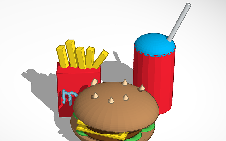 3D design fast-food | Tinkercad