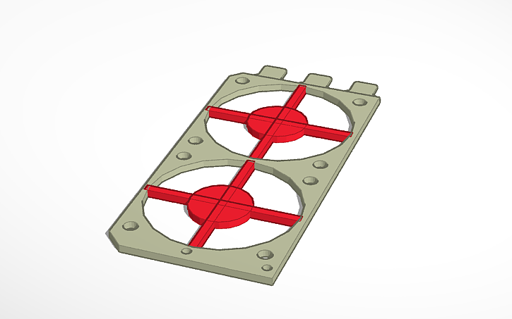 3D design 60mm Meshlicious Fan Bracket - Tinkercad