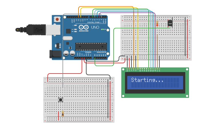 Circuit design COVID Doorbell | Tinkercad