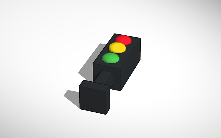 3D design traffic light - Tinkercad