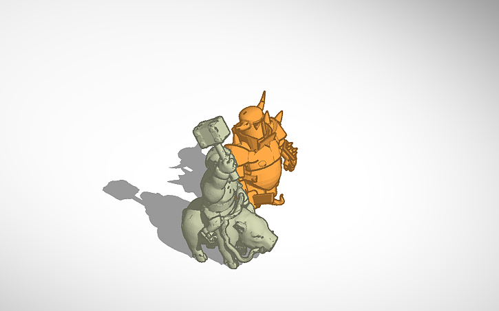 Hog Rider Inverted 3D design Hog Rider + P.E.K.K.A. - Tinkercad