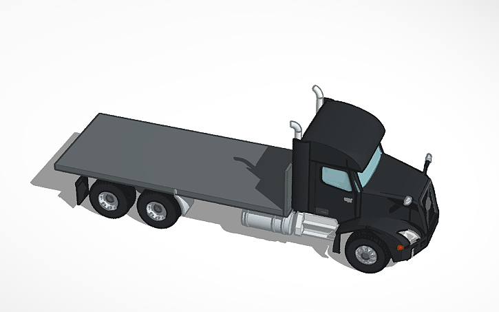 3D design Volvo VNX Day-Cab Flatbed (No Safety Features) - Tinkercad