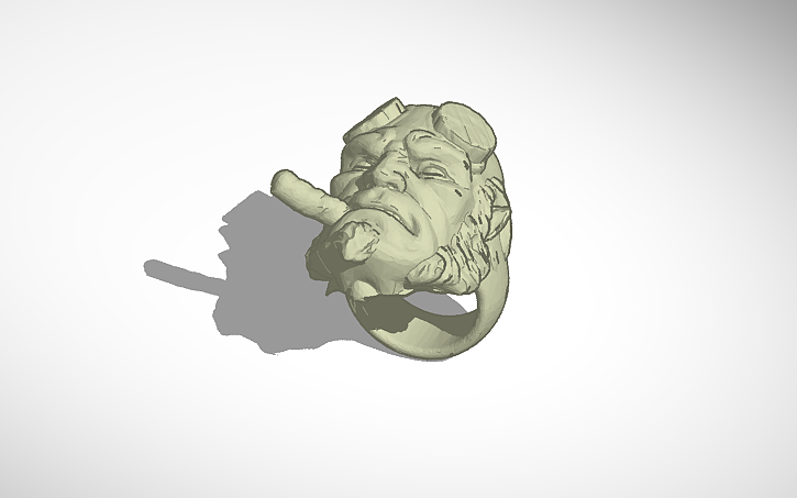 3D design Hellboy Ring - Tinkercad
