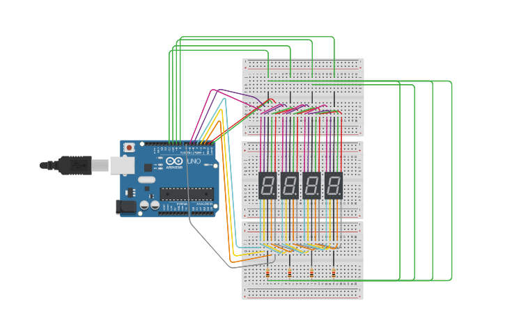 4 Digit 7 Segment Display Tinkercad - Anne-has-Cortez