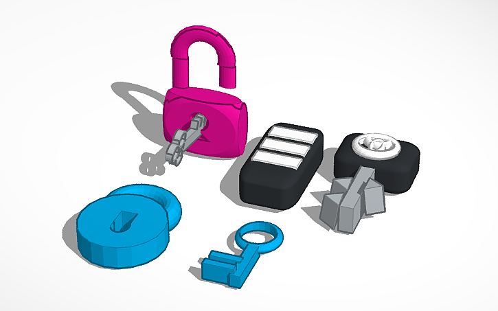 Simple Lock 3d Design 3D design lock by hasna - Tinkercad
