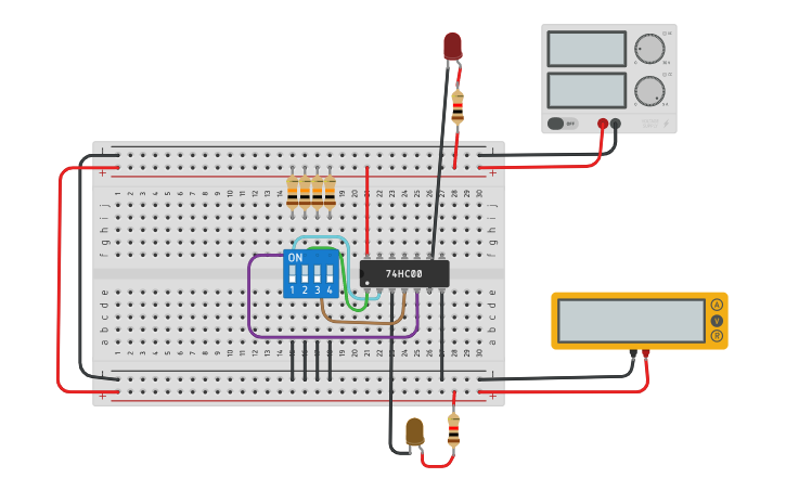 Circuit design Pull_up | Tinkercad