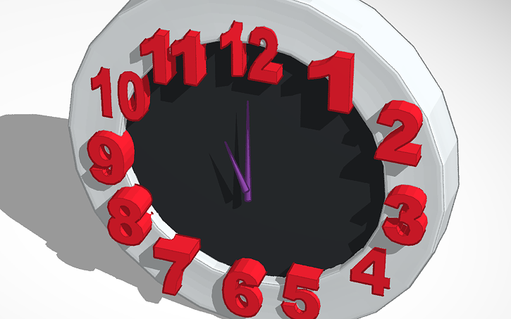 3D design clock - Tinkercad