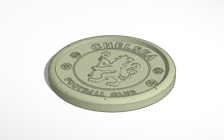 3D design Chelsea FC Coaster - Tinkercad