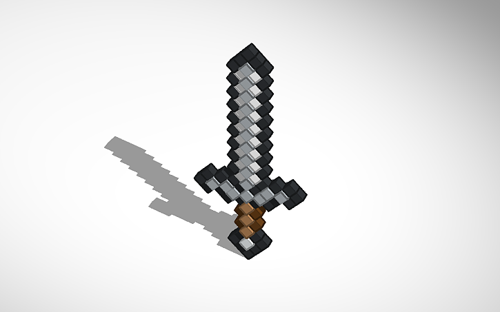 Minecraft Detailed Sword Design 3D design Minecraft sword - Tinkercad