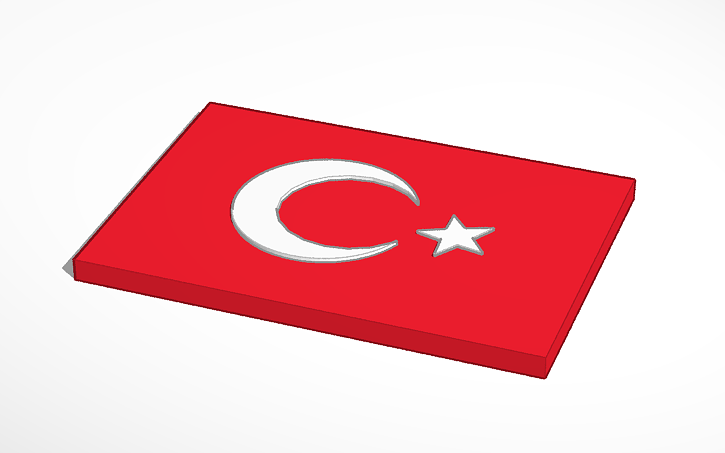 Turk Bayragi Tinkercad