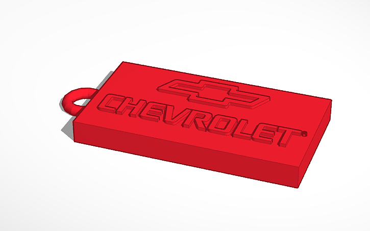 3D design Chevy keychain - Tinkercad