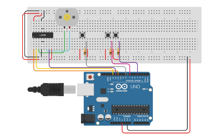 Circuit design Controle Motor CC | Tinkercad