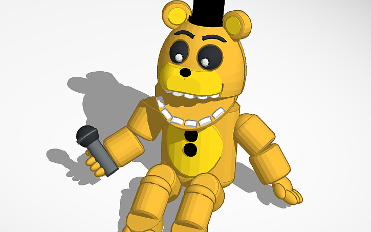 3D design FNAF World Golden Freddy - Tinkercad