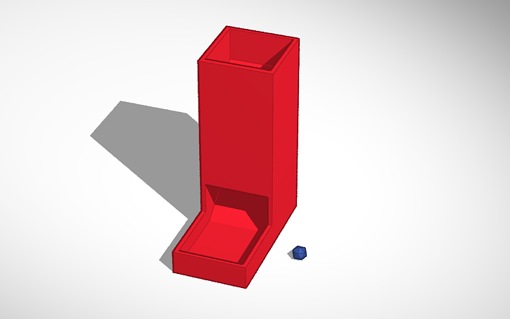 3D design Dice tower 1 - Tinkercad