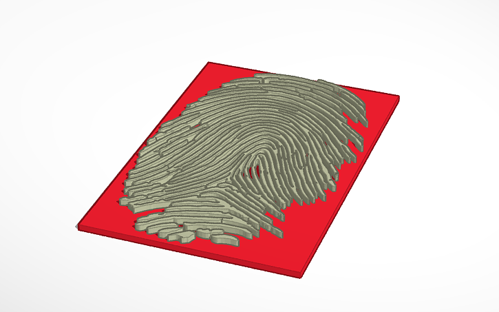 3D design ET finger print ;-) - Tinkercad